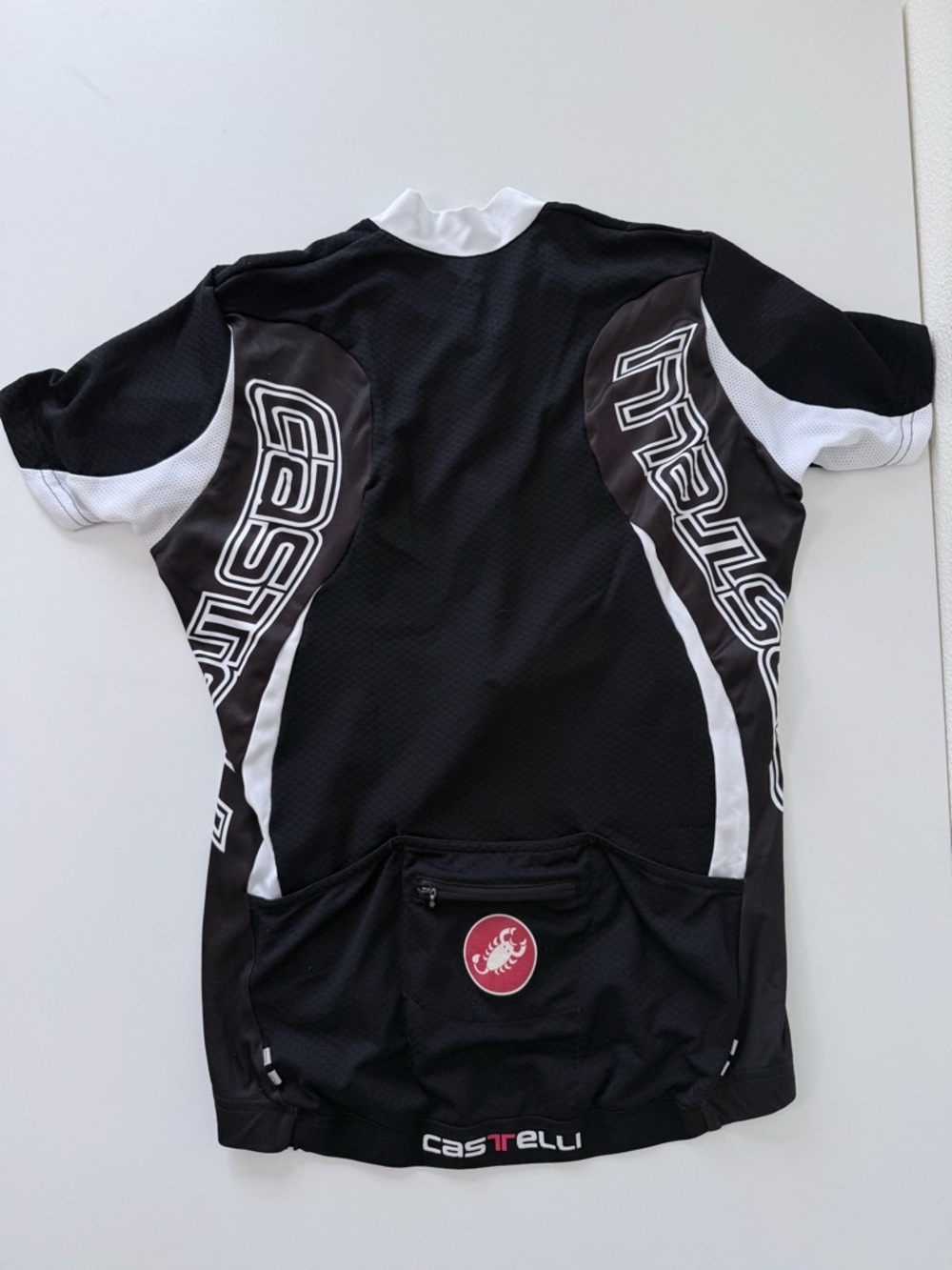Castelli Prosecco Cycling Jersey Men’s Large Black White Half Zip Italian Flag - Picture 4 of 16